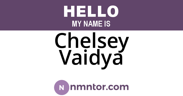 Chelsey Vaidya