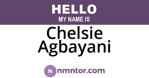 Chelsie Agbayani