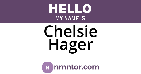 Chelsie Hager