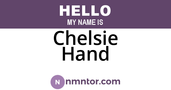 Chelsie Hand