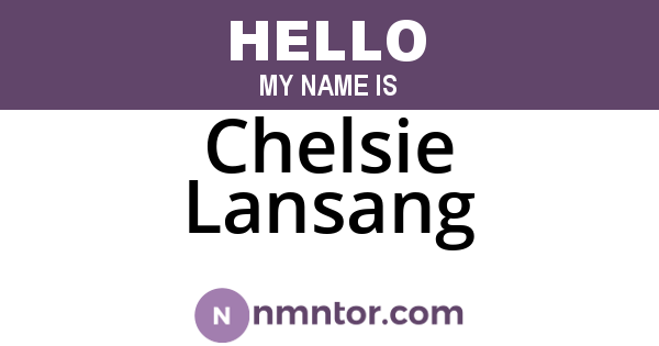 Chelsie Lansang