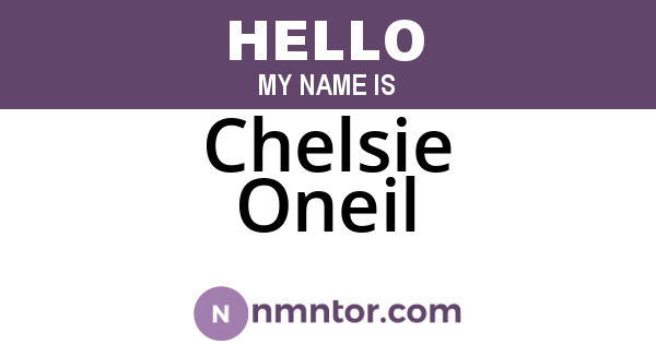 Chelsie Oneil