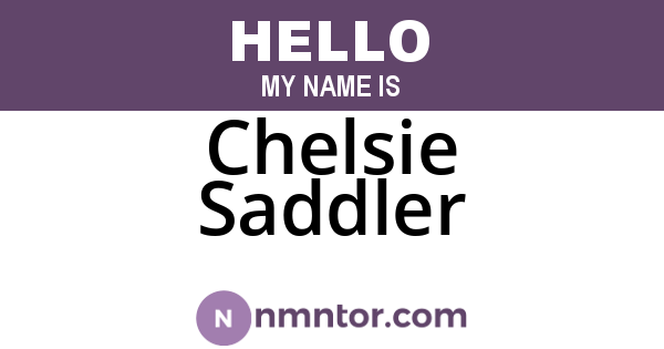 Chelsie Saddler