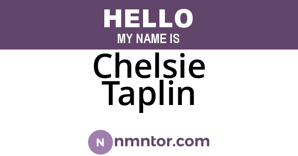 Chelsie Taplin