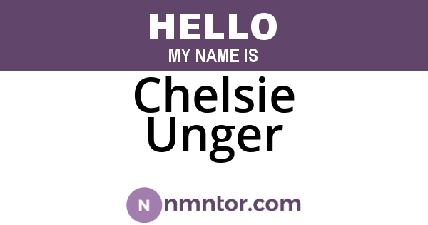 Chelsie Unger