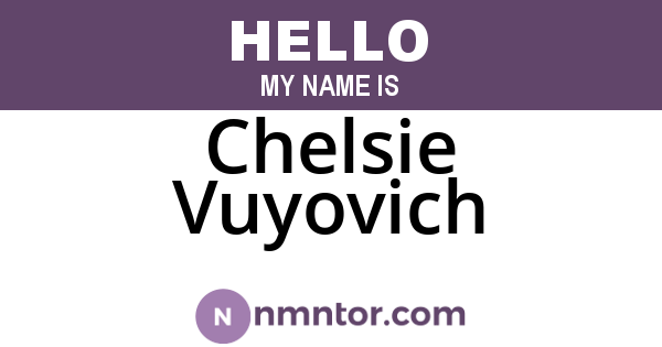 Chelsie Vuyovich