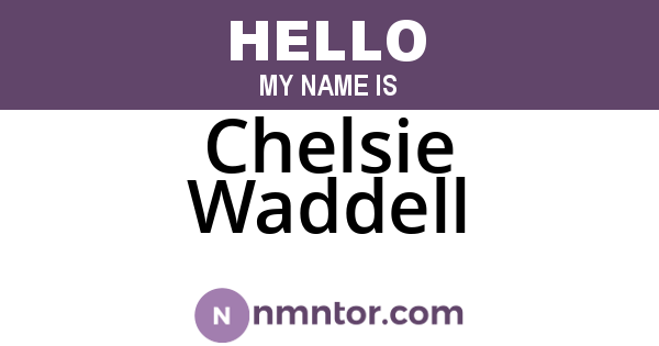 Chelsie Waddell