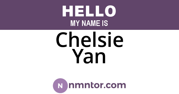 Chelsie Yan