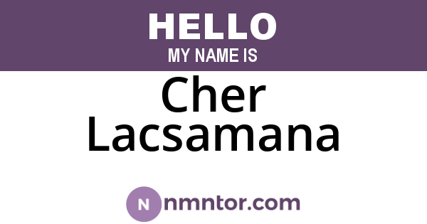Cher Lacsamana