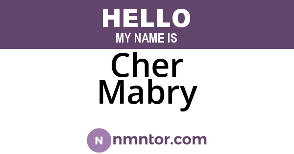 Cher Mabry