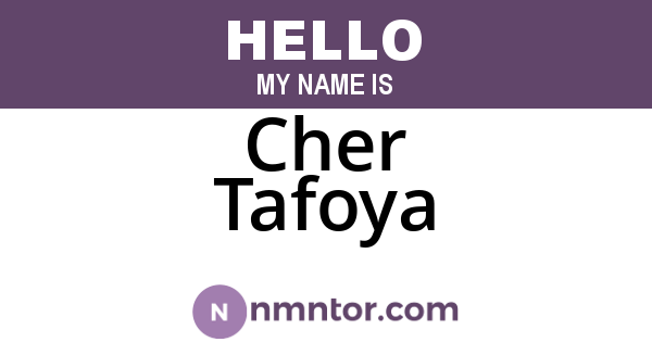 Cher Tafoya