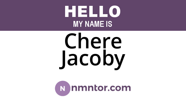Chere Jacoby