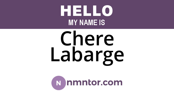 Chere Labarge
