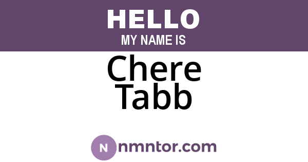 Chere Tabb