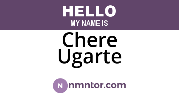 Chere Ugarte