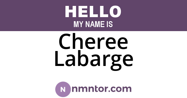 Cheree Labarge