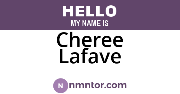 Cheree Lafave