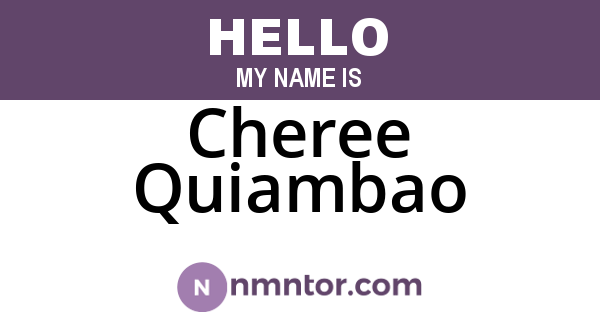 Cheree Quiambao