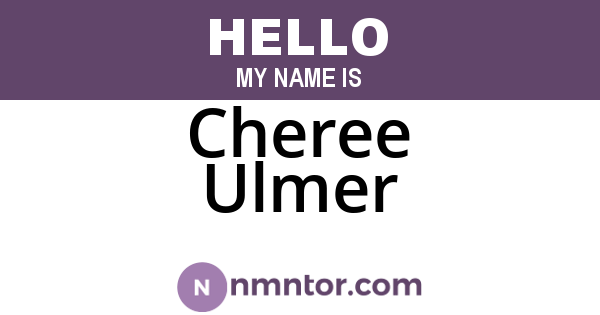 Cheree Ulmer