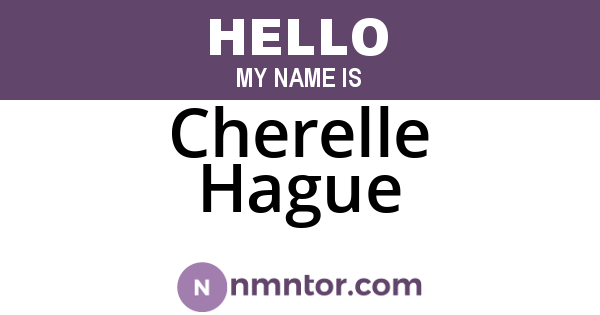 Cherelle Hague