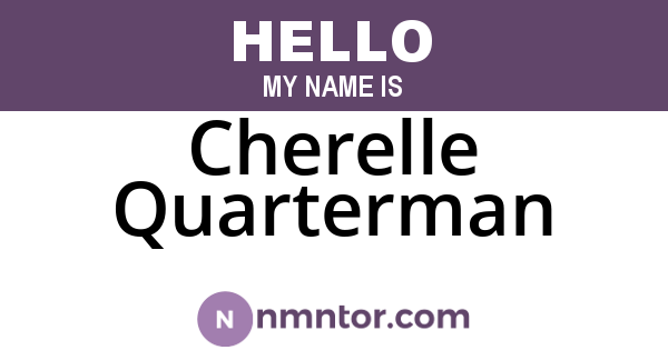 Cherelle Quarterman