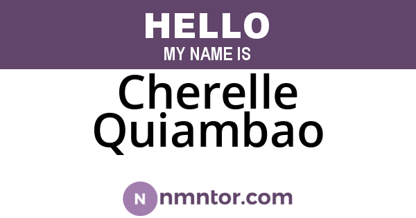 Cherelle Quiambao