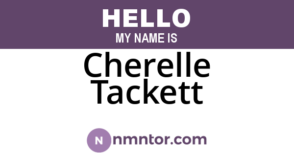 Cherelle Tackett