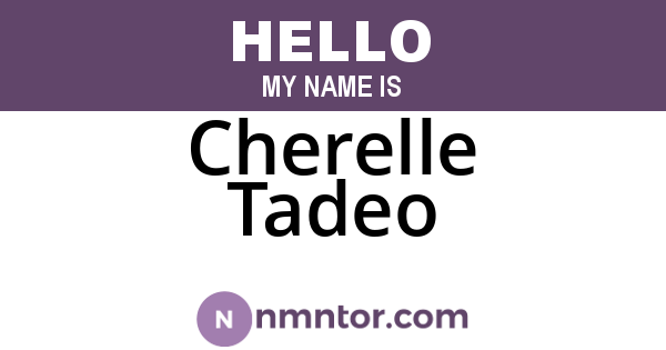 Cherelle Tadeo