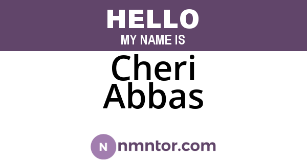 Cheri Abbas