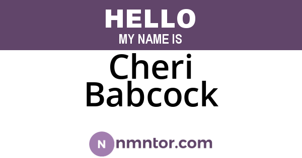 Cheri Babcock