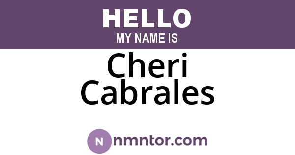 Cheri Cabrales