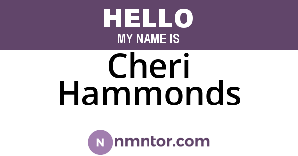 Cheri Hammonds