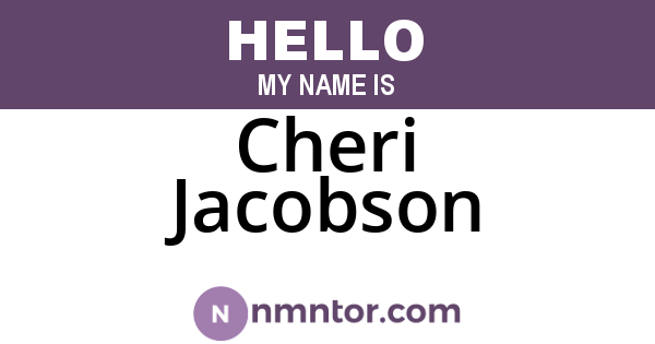 Cheri Jacobson