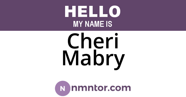 Cheri Mabry