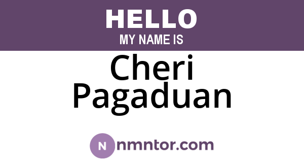 Cheri Pagaduan
