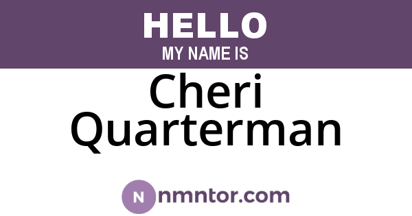 Cheri Quarterman