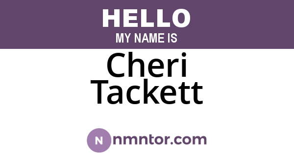 Cheri Tackett