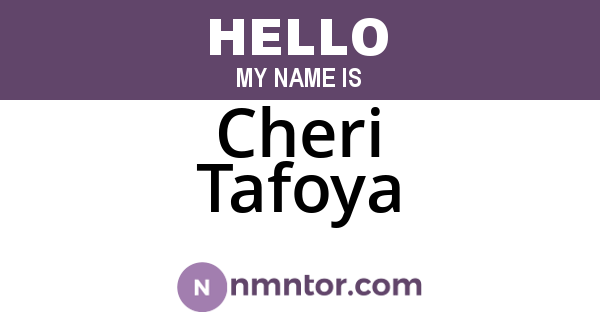 Cheri Tafoya