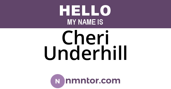 Cheri Underhill
