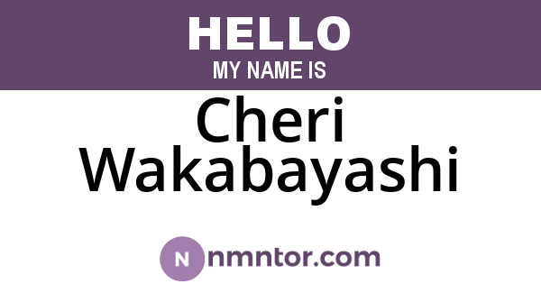 Cheri Wakabayashi
