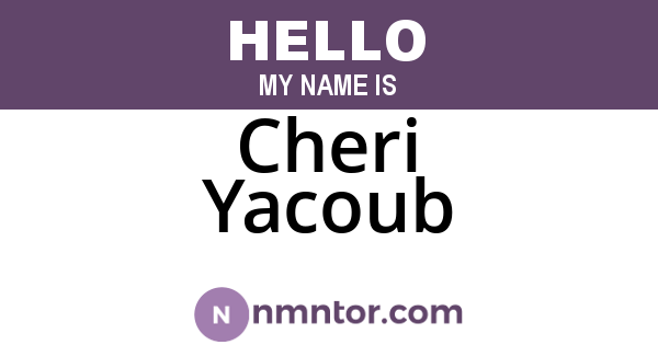 Cheri Yacoub