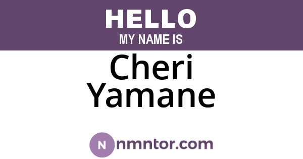 Cheri Yamane