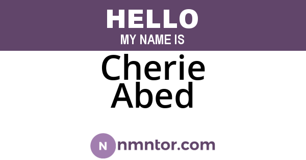 Cherie Abed