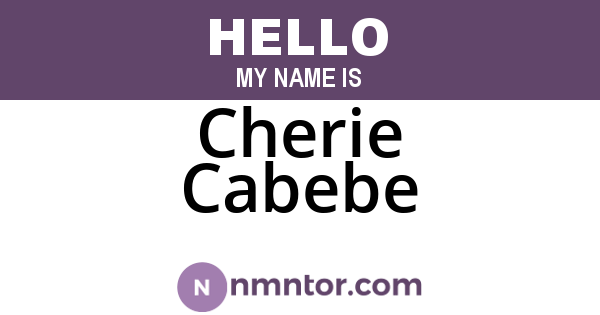 Cherie Cabebe