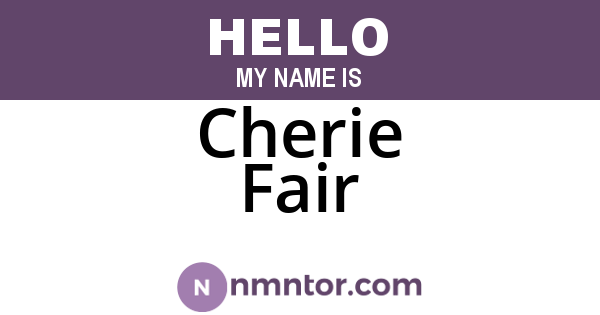 Cherie Fair