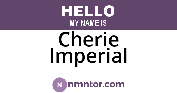 Cherie Imperial