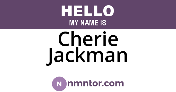 Cherie Jackman