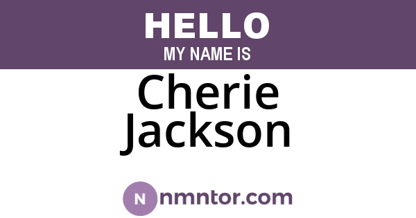 Cherie Jackson
