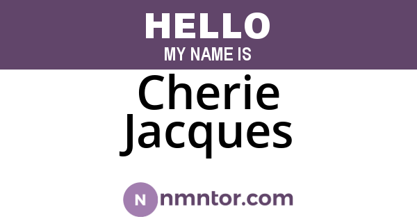 Cherie Jacques