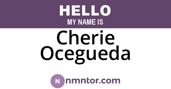 Cherie Ocegueda